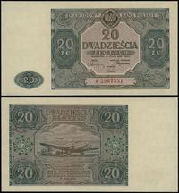 20 złotych 15.05.1946, seria A 2967331, druk w k