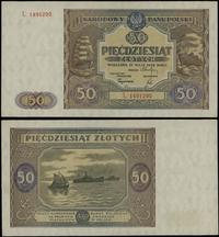 50 złotych 15.05.1946, seria L 1491290, wyśmieni