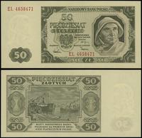 50 złotych 1.07.1948, seria EL 4658471, wyśmieni