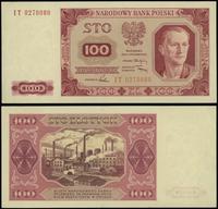 100 złotych 1.07.1948, seria IT 0270080, złamane