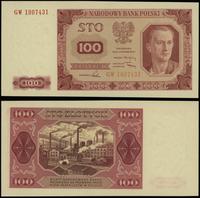 100 złotych 1.07.1948, seria GW 1007431, wyśmien