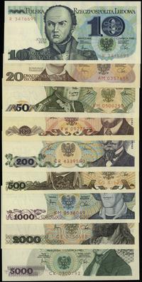 Polska, zestaw 13 banknotów, z lat 1982-1988