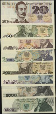 Polska, zestaw 10 banknotów, z lat 1982-1988
