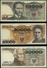 zestaw 3 banknotów z lat 1988-1989, 10.000 zł 1.
