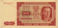 100 złotych 1.07.1948, seria srebro 1234567, Mił