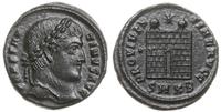follis 327-328, Cyzicus, Aw: Głowa cesarza w pra