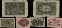Niemcy, zestaw 7 banknotów z początku XX w.
