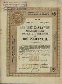 Polska, 4 1/2 % listu zastawnego na 100 złotych, 1926