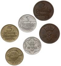 zestaw 3 monet, Berlin, 2 fenigi 1926, 5 fenigów