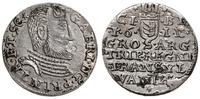 trojak 1611, odmiana z tytulaturą GABRI, z końcó