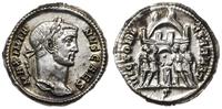 argenteus 295-297, Rzym, Aw: Głowa cezara w praw