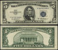 5 dolarów 1953, seria F 02761306 A, niebieska pi