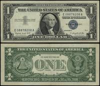 1 dolar 1957, seria E 08878208 A, niebieska piec