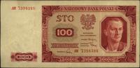 100 złotych 1.07.1948, seria AW, Miłczak 139b