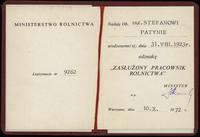Polska, Odznaka „Zasłużony Pracownik Rolnictwa”, 1972