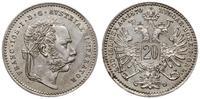 20 krajcarów 1870, Wiedeń, moneta w wyśmienitym 