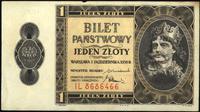 1 złoty 1.10.1938, seria I L, mała plama na lewy