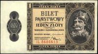 1 złoty 1.10.1938, seria I L, bardzo ładnie zach