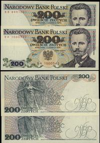 zestaw: 2 x 200 złotych 1.06.1979, serie BA i BB