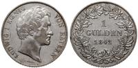 1 gulden 1842, Monachium, ryski na awersie, AKS 
