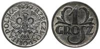1 grosz 1938, Warszawa, cynk, wyśmienity, Jaeger