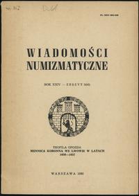 Wiadomości Numizmatyczne, zeszyt 3/1980, Rok XXI