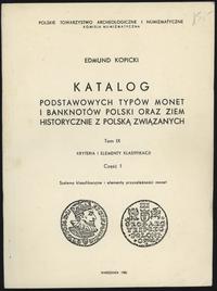 wydawnictwa polskie, Kopicki Edmund - Katalog podstawowych typów monet i banknotów Polski oraz ..