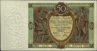 50 złotych 1.09.1929, Seria ED., niewielkie ugię