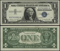 1 dolar 1957 , seria H 67832861 A, niebieska pie