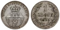 1 złoty 1835, Wiedeń, Bitkin 1, H-Cz. 3823, Kop.