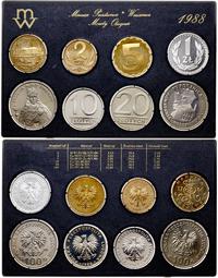 Polska, rocznikowy zestaw monet obiegowych, 1988