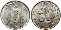 50 koron 1955, srebro próby 900, 20.04 g, bardzo