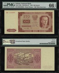 100 złotych 1.07.1948, seria KR, numeracja 43406