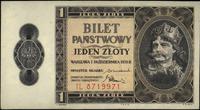 1 złoty 1.10.1938, Seria IL, dolny lewy róg lekk