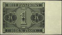 1 złoty 1.10.1938, tylko rewers (awers czysty), 