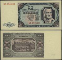 20 złotych 1.07.1948, seria KE, numeracja 290519