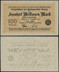 100 milionów marek 22.08.1923, znak wodny "trójk