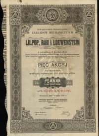 Polska, zestaw: 1 akcja na 100 złotych i 5 akcji po 100 złotych, 15.05.1937