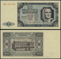 20 złotych 1.07.1948, seria HL, numeracja 731373