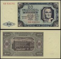 20 złotych 1.07.1948, seria KD, numeracja 818176