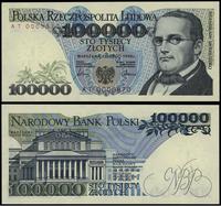 100.000 złotych 1.02.1990, seria AT, numeracja 0