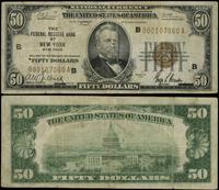 50 dolarów 1929, seria B 00107060 A, brązowa pie