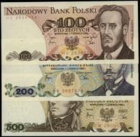 zestaw: 100, 200, 500 złotych 1.06.1982, seria H