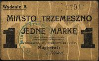 1 marka 20.10.1919, Stempel: Magistrat-Miasto Tr
