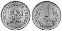 1 złoty 1949, Warszawa, lekko przetarty, Parchim