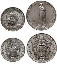 Watykan (Państwo Kościelne), zestaw 8 monet, 1937