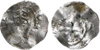 denar 1014-1024, Aw: Głowa w koronie na wprost, 