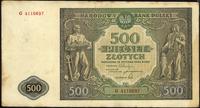 500 złotych 15.01.1946, seria G, Miłczak 121a
