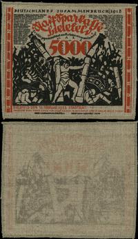 5.000 marek 15.02.1923, banknot materiałowy, bez