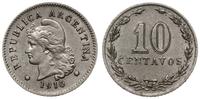 10 centavos 1910, miedzionikiel, KM 35